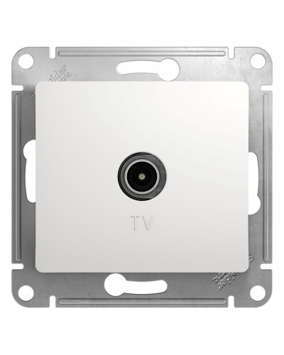 Glossa розетка TV антенна коннектор, 1-местная, скрытой установки, механизм, белый (GSL000193). Розетка TV антенна. Systeme Electric в Оренбурге