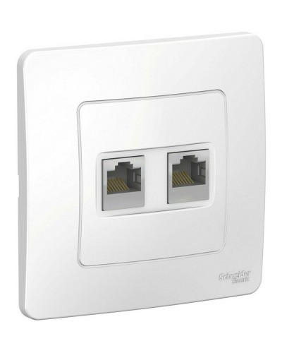 BLANCA розетка RJ45, 2-местная, кат. 5Е, скрытой установки, белый (BLNIS045451). Розетка компьютерная. Systeme Electric в Оренбурге