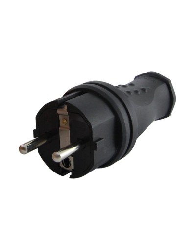 Вилка прямая 2Р+РЕ 16А 250В IP44 (SQ0612-0031). Вилка прямая каучук. TDM ЕLECTRIC в Оренбурге