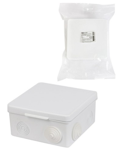 Коробка ОП 100х100х55мм, крышка, IP54, 8вх., белая (SQ1401-0923). Распаячная коробка. TDM ЕLECTRIC в Оренбурге