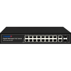 TR-NS24202S-300-16PoE. Коммутатор с PoE. Trassir
