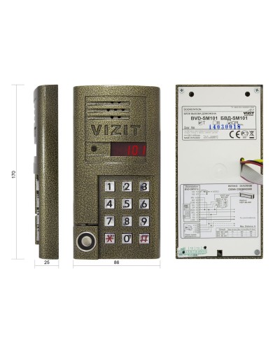 БВД-SM101TCPL. Вызывная панель цветная. VIZIT в Оренбурге