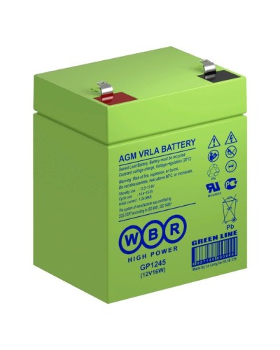 WBR GP1245 (12V16W). Аккумулятор герметичный свинцово-кислотный. WBR в Оренбурге