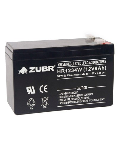 ZUBR HR 1234W (12V, 9Ah). Аккумулятор герметичный свинцово-кислотный. ZUBR в Оренбурге