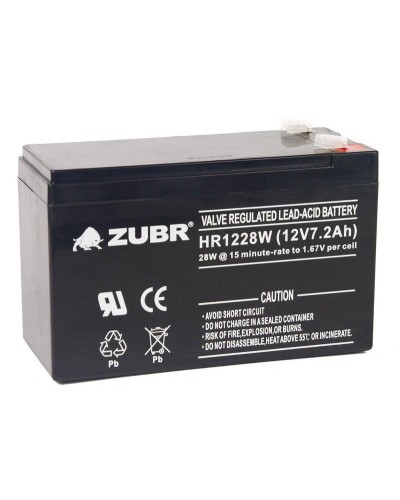 ZUBR HR 1228W (12V, 7,2Ah). Аккумулятор герметичный свинцово-кислотный. ZUBR в Оренбурге