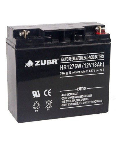 ZUBR HR 1276W (12V, 18Ah). Аккумулятор герметичный свинцово-кислотный. ZUBR в Оренбурге