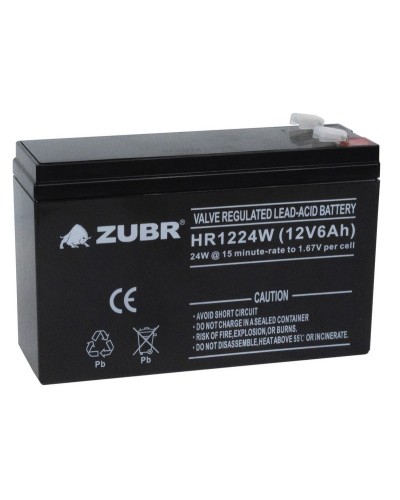 ZUBR HR 1224W (12V, 6Ah). Аккумулятор герметичный свинцово-кислотный. ZUBR в Оренбурге