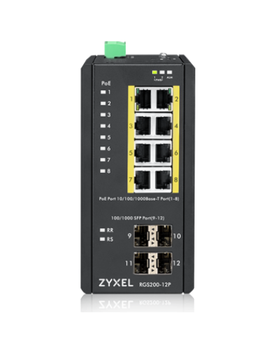 RGS200-12P-ZZ0101F. Промышленный L2 PoE+ коммутатор. ZYXEL в Оренбурге
