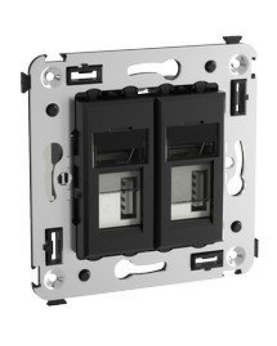 Розетка USB в стену Avanti черный квадрат (4402543). Розетка USB. ДКС в Оренбурге