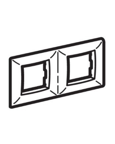Рамка на 2+2 модуля (двухместная), слоновая кость (75012O): Рамка двухместная, Brava в Оренбурге