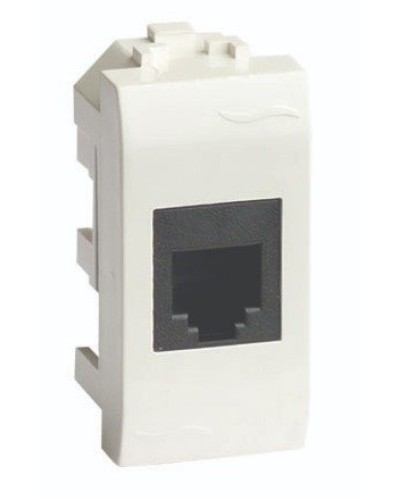 Розетка RJ-45 Brava 1 модуль слоновая кость (75457S): Розетка компьютерная с одним разъёмом в Оренбурге