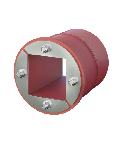 Проходка круглая, нержавеющая, D70х70 мм с проемом 40х40 мм (DXF3121): Проходка круглая, нержавеющая, с проёмом в Оренбурге
