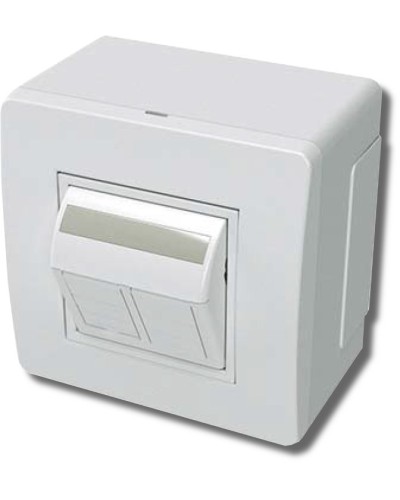 Коробка в сборе с 2 розетками RJ45, кат.5е, белая (10656): Коробка в сборе в Оренбурге
