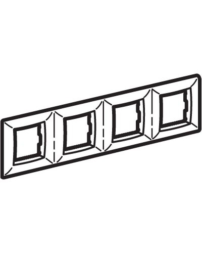 Рамка на 2+2+2+2 модуля (четырехместная), белая (75014W): Рамка четырехместная, Brava в Оренбурге