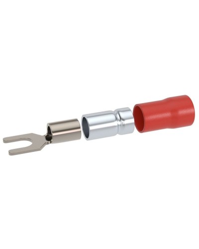 Наконечник вилочный НВИ 0,25-1,5 М3 (D3,2мм) (100 шт) (2A13P-DS-PVC). Наконечник вилочный с изолированным фланцем ПВХ, двойная гильза. ДКС в Оренбурге