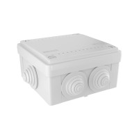Коробка ответвительная с кабельными вводами IP55, 100х100х50 (53801). Коробка ответвительная. ДКС