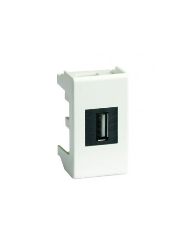 Розетка USB 2.0 Brava 1 модуль белая (76200B): Розетка USB в Оренбурге