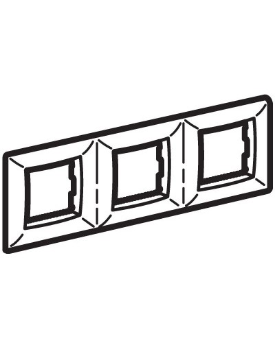 Рамка на 2+2+2 модуля (трехместная), белая (75013W): Рамка трехместная, Brava в Оренбурге
