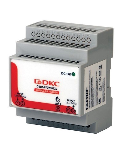 Источник питания однофазный, 72Вт, 3А, 24В (XCSD1072W024VAA). Источник питания  MODULAR POWER однофазный. ДКС в Оренбурге