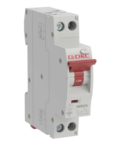 YON max MDR, 1P+N, 30mA, 6A, 6kA, А (MDR32N-1N2C6-A). Компактный автоматический выключатель дифференциального тока. ДКС в Оренбурге