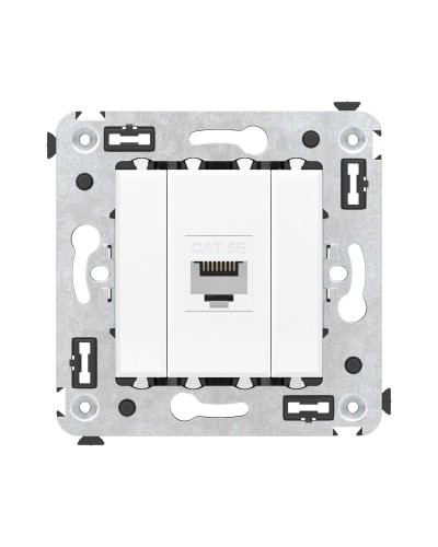 Розетка RJ-45 в стену, кат.5E, Avanti, одинарная, белое облако (4400663). Розетка компьютерная. ДКС в Оренбурге
