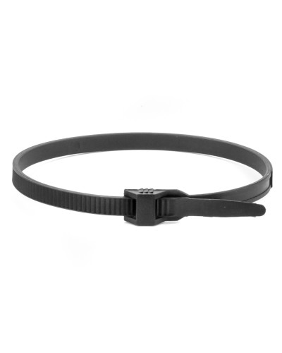 Хомут 9х300 P6.6 черный (100шт) (26502SR). Хомут с плоским замком. ДКС в Оренбурге