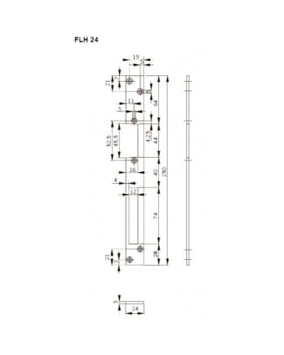 FLH24. Запорная планка длинная. dormakaba в Оренбурге
