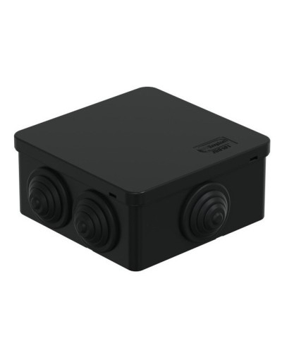 Коробка JBS101 100х100х55, 6 вых., IP55, черная (44037BL-1). Коробка монтажная. Экопласт в Оренбурге