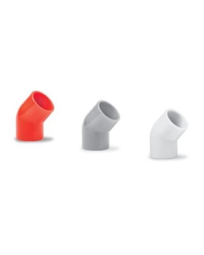 Ecoplast поворот 45гр., для аспирационной системы D25, АБС, белый (10 шт) (49225-10W). Поворот для аспирационной системы. Экопласт в Оренбурге