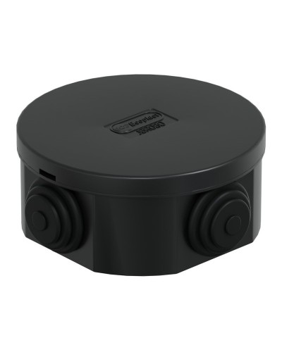 Коробка JBR080 D=80х40, 4 вых., IP44, черная (44005BL-1). Коробка монтажная. Экопласт в Оренбурге