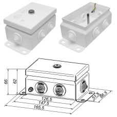 КМ IP55-0812 (без DIN рейки). Коробка монтажная электротехническая. Гефест
