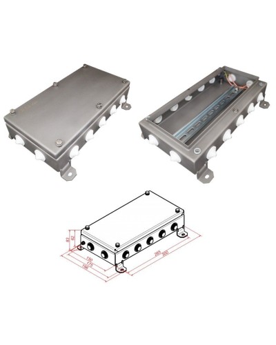 КМ IP55-1530, 14 вводов, нержавейка. Коробка монтажная электротехническая. Гефест в Оренбурге
