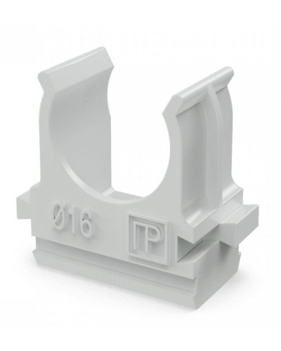Крепеж-клипса для труб АБС-пластик в п/э D16 (100 шт) (PR.02616). Крепление для труб ПВХ. Промрукав в Оренбурге