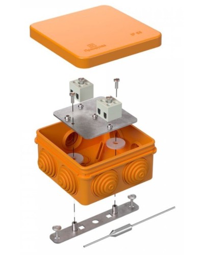 Коробка огнестойкая 80х80х40 (40-0210-FR1.5-4-П). Коробка огнестойкая для открытой установки. Промрукав в Оренбурге