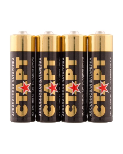СТАРТ LR6-SH4-BOX (1,5 В, AA, LR6), упак. 4 шт.. Алкалиновые батарейки. СТАРТ в Оренбурге